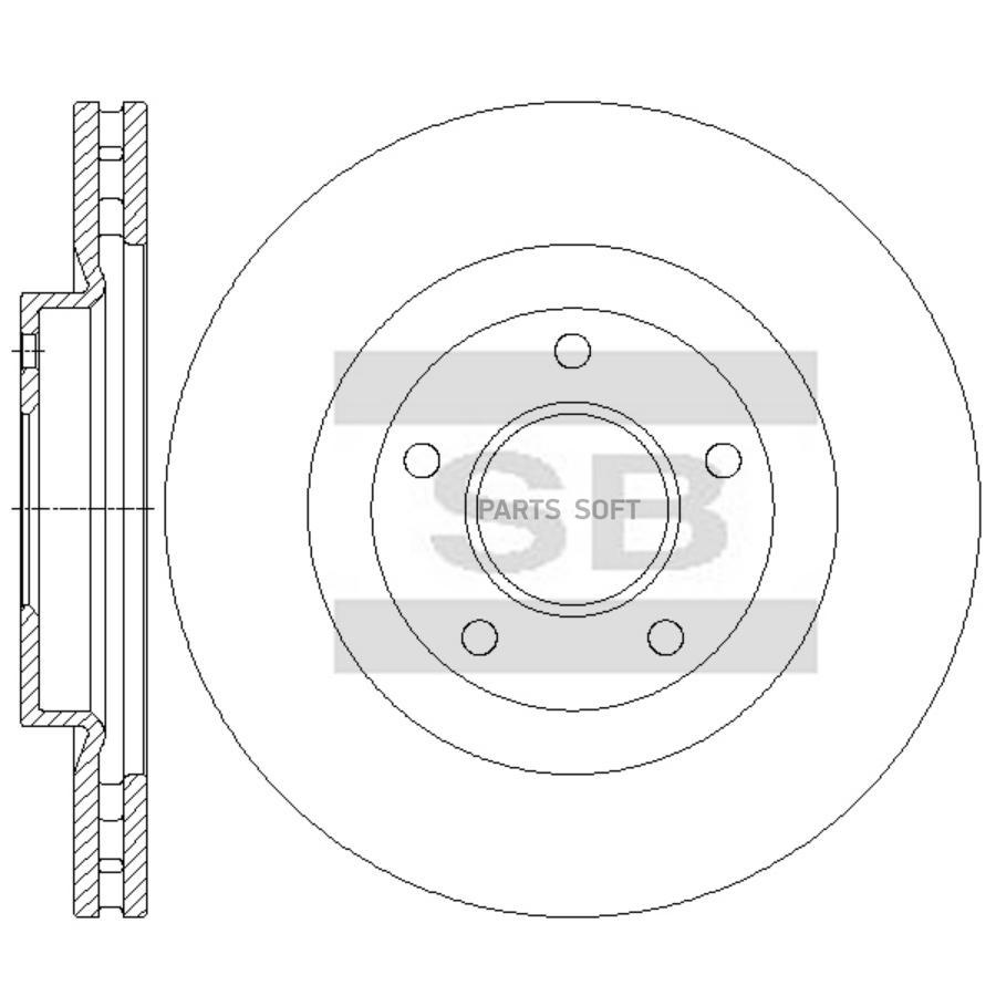 

Диск Тормозной, Передний Sangsin brake арт. SD4361