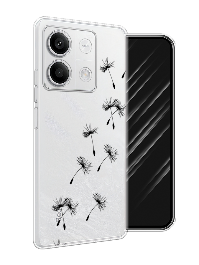 

Чехол Awog на Xiaomi Redmi Note 13 5G "Летящие одуванчики", Черный, 320050-1