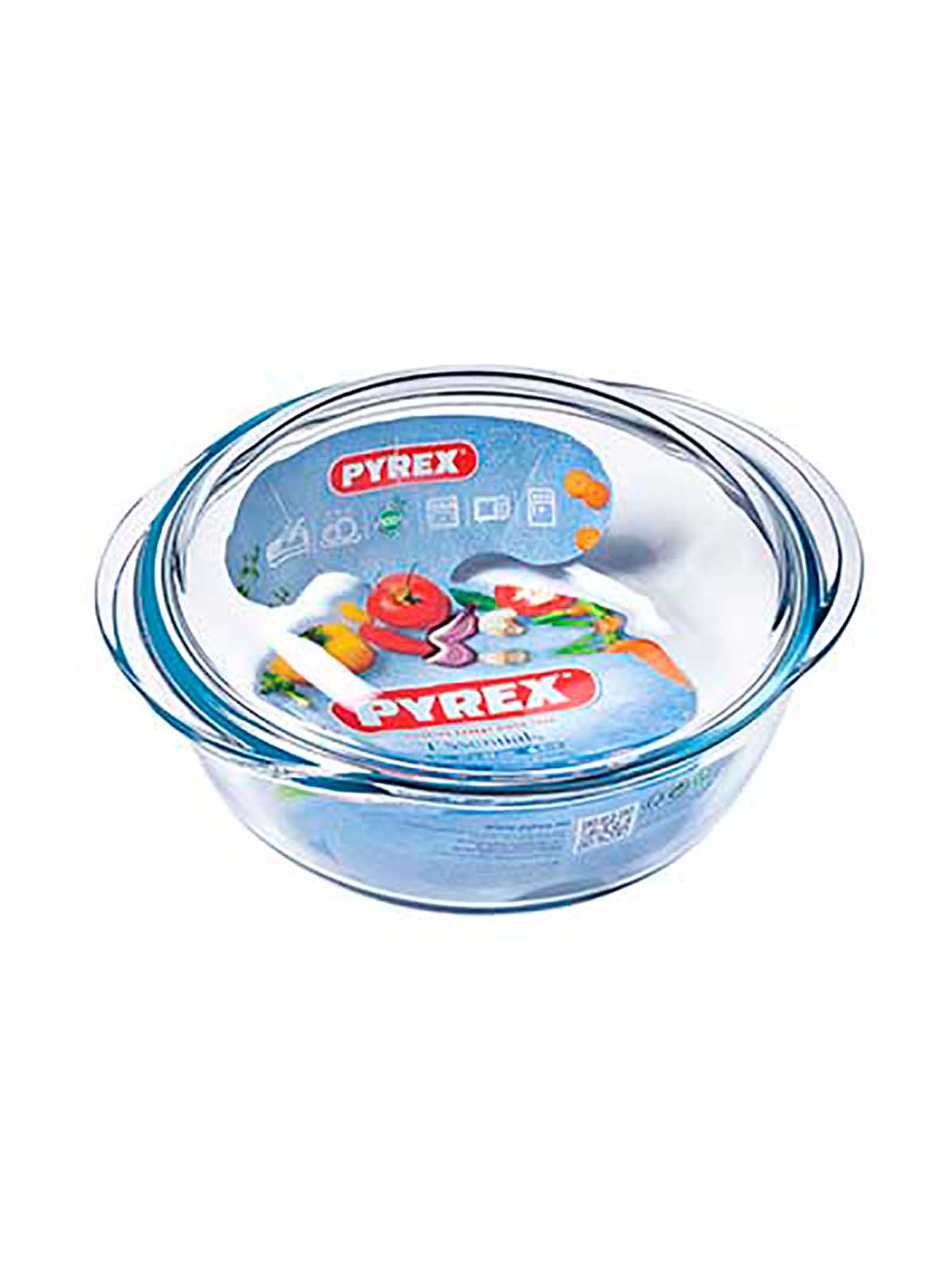 Кастрюля Pyrex Essentials, стеклянная, 1,4 л, с крышкой