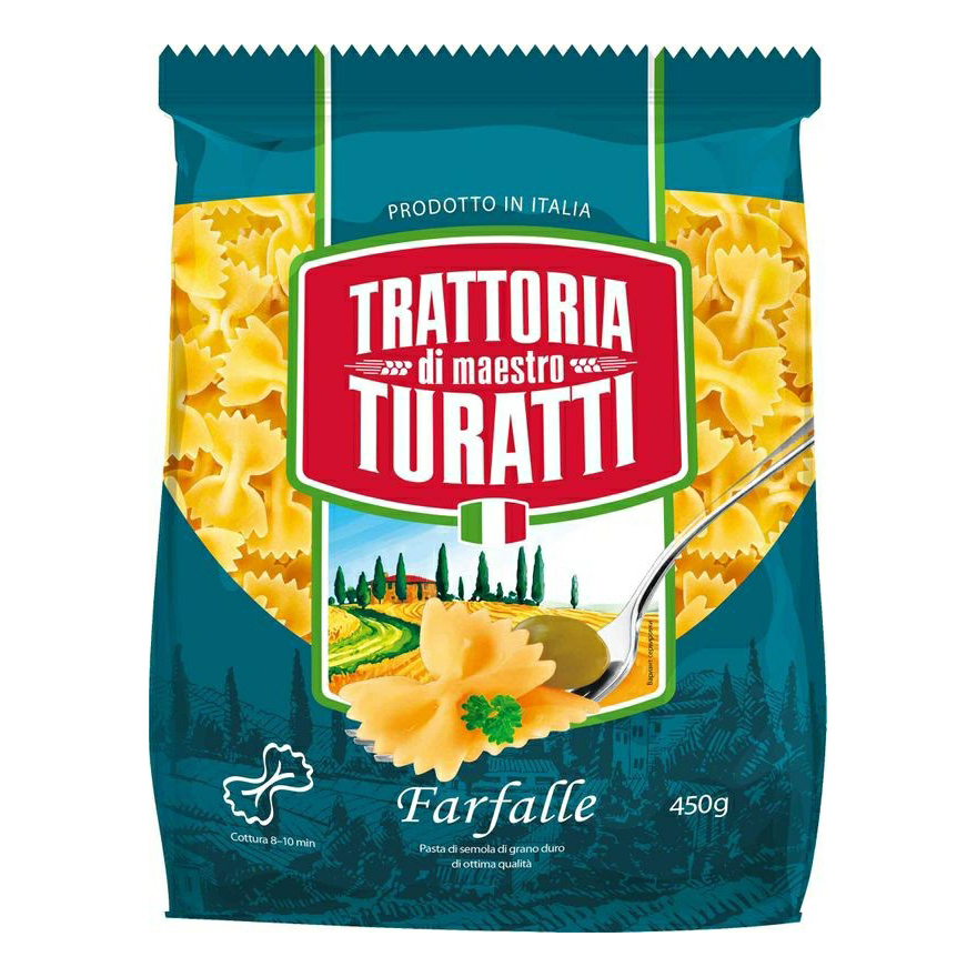 Макаронные изделия Trattoria di Maestro Turatti Farfalle Бантики 450 г