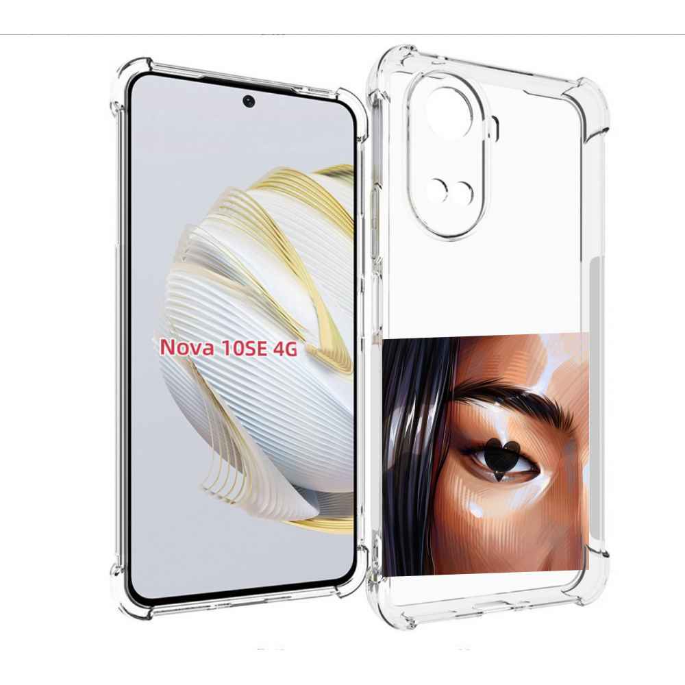 

Чехол MyPads зрачок-сердце женский для Huawei Nova 10 SE, Прозрачный, Tocco
