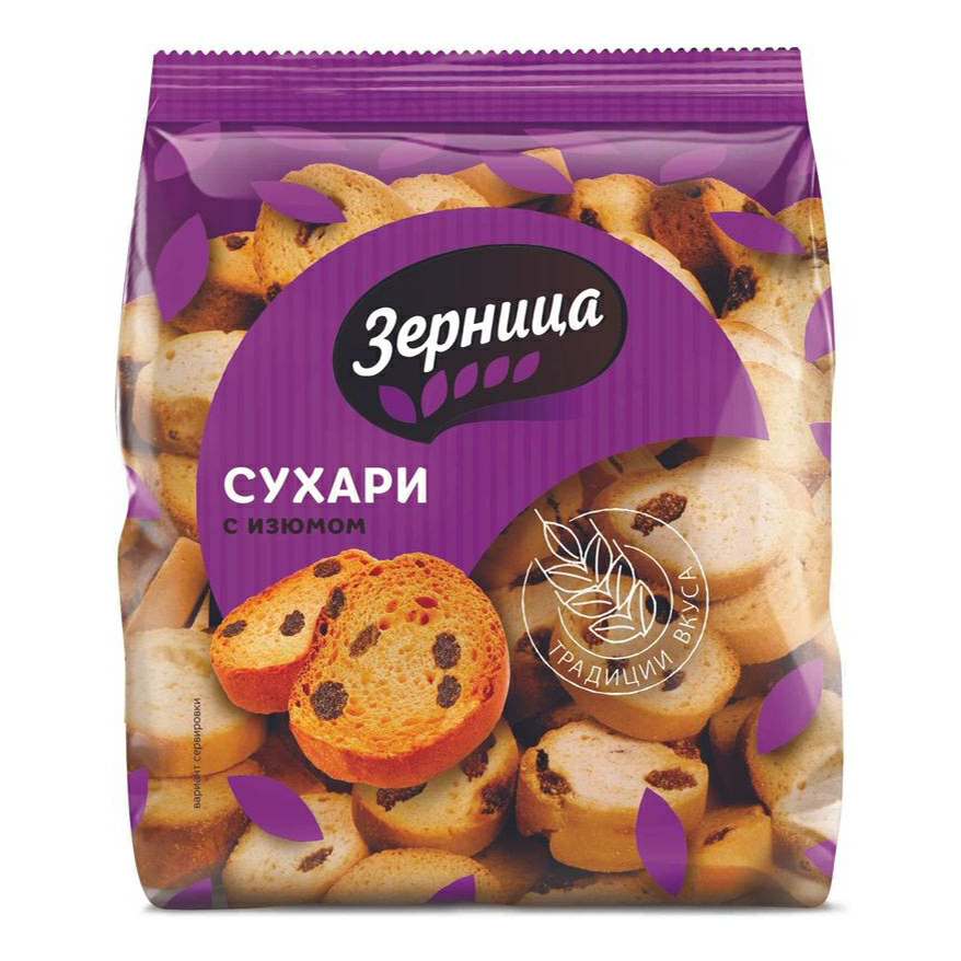 Сухари Зерница с изюмом 250 г