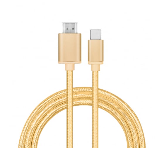 Atom Evolution Шнур USB Type-C 3.1 - HDMI, 1,8 м шт/шт, 4К, 30Гц, золотой, 31002