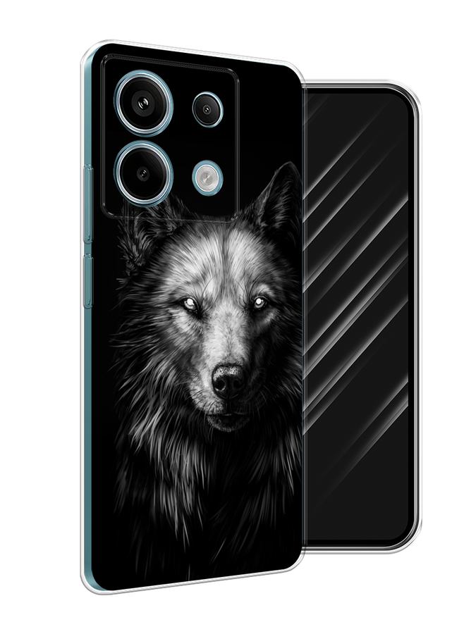 

Чехол Awog на Xiaomi Redmi Note 13 Pro 5G "Волк черно белый", Серый;бежевый;белый, 320150-1