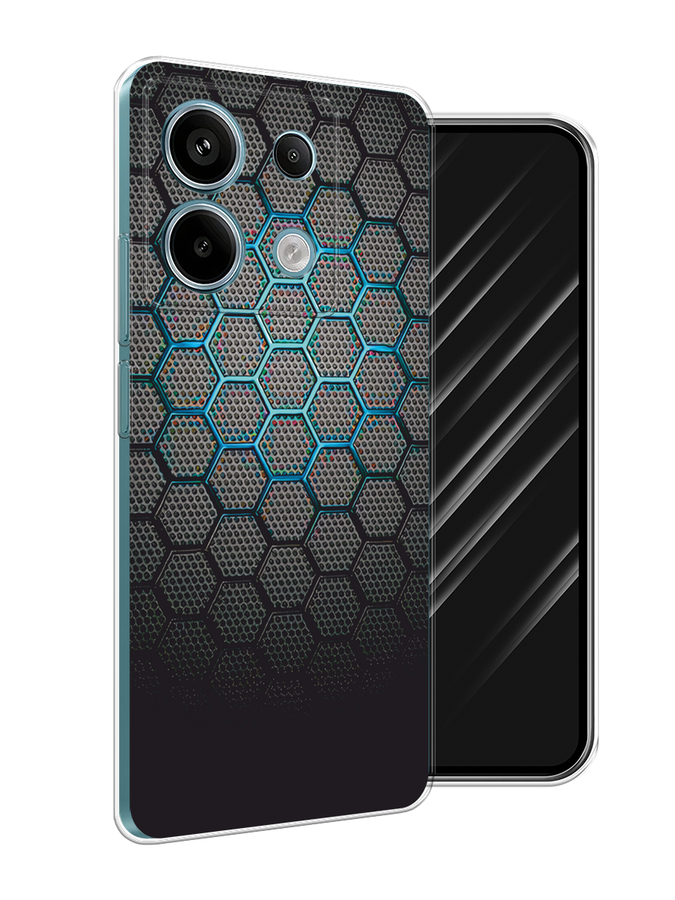 

Чехол Awog на Xiaomi Redmi Note 13 Pro 5G "Бирюзовые соты", Бирюзовый;синий;черный, 320150-1