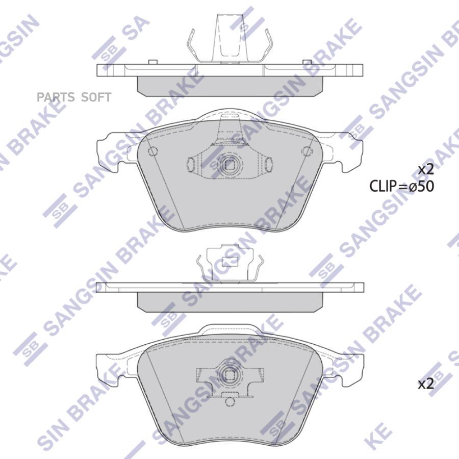 

Колодки Тормозные Volvo Xc90 02> Передние Sangsin brake арт. SP4363