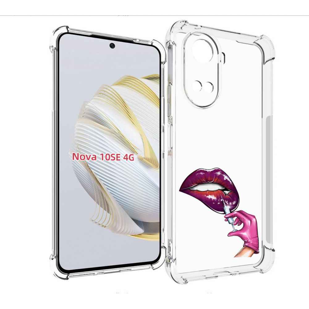 

Чехол MyPads качаем-губы для Huawei Nova 10 SE, Прозрачный, Tocco