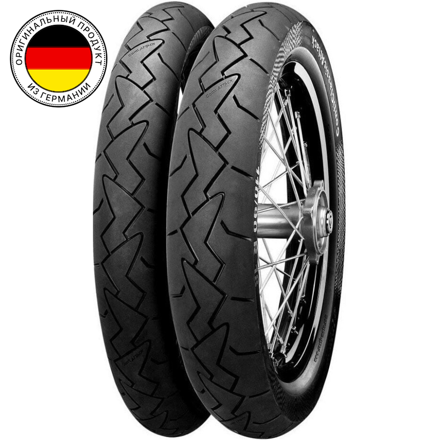 

Мотошины летние Continental ContiClassicAttack 100/90 R19 57V, ContiClassicAttack