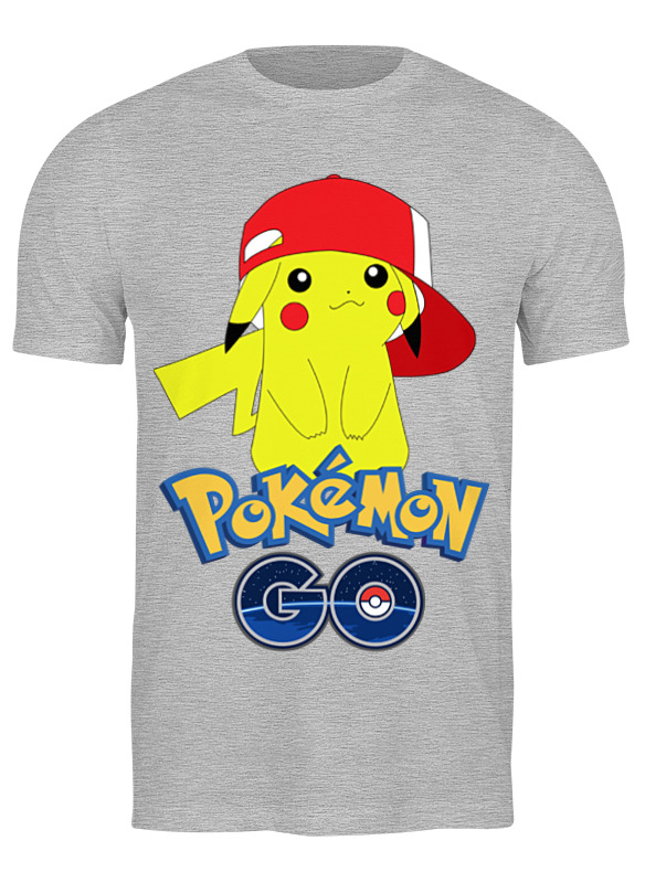 

Футболка мужская Printio Pokemon go серая S, Pokemon go