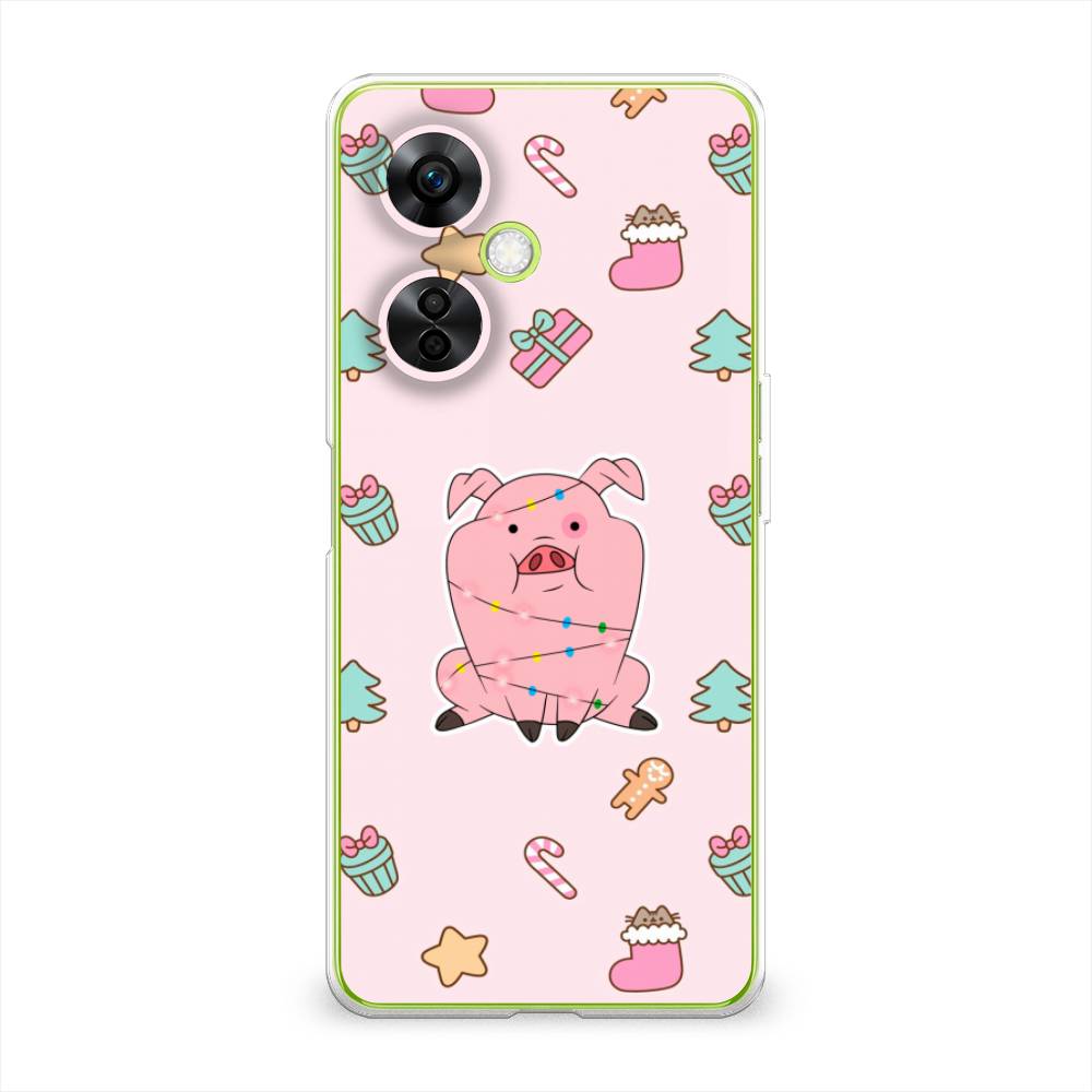 

Чехол на OnePlus Nord N30 5G "Розовая свинка", Розовый;зеленый, 153950-5