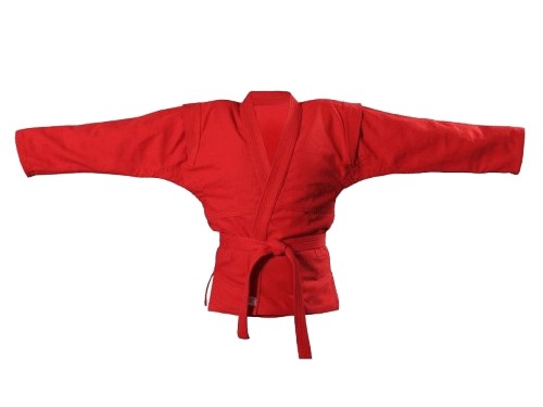 фото Куртка для самбо. цвет красный. размер 50. состав: 100% хлопок, плотность 550гр./кв.м sprinter