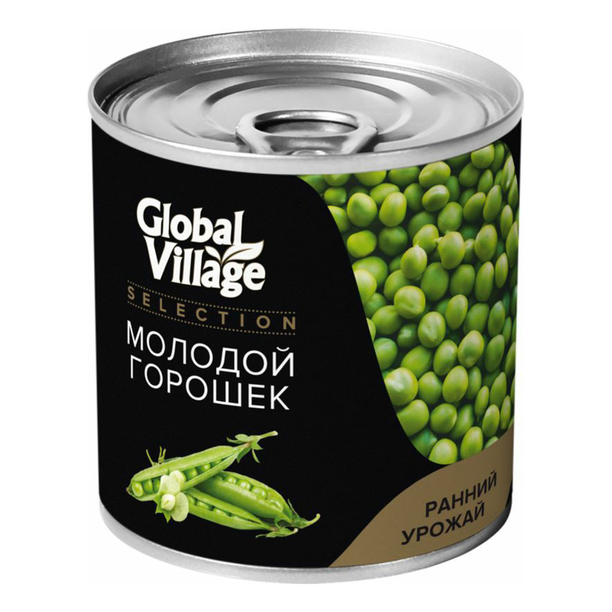 Горошек Global Village Selection зеленый консервированный 400 г