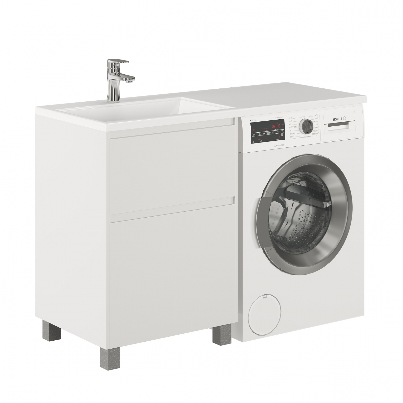 

Тумба с раковиной напольная Creto Cafor White 110 левосторонняя 19-W110L