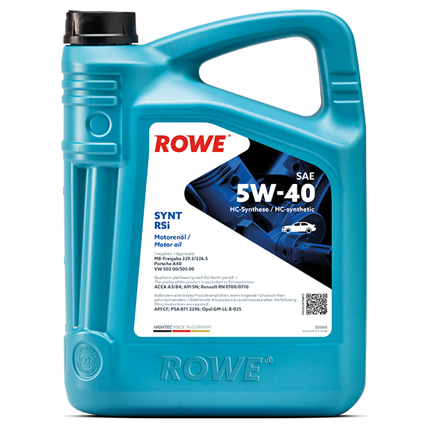 фото Моторное масло rowe hightec synt rsi sae 5w-40 5л