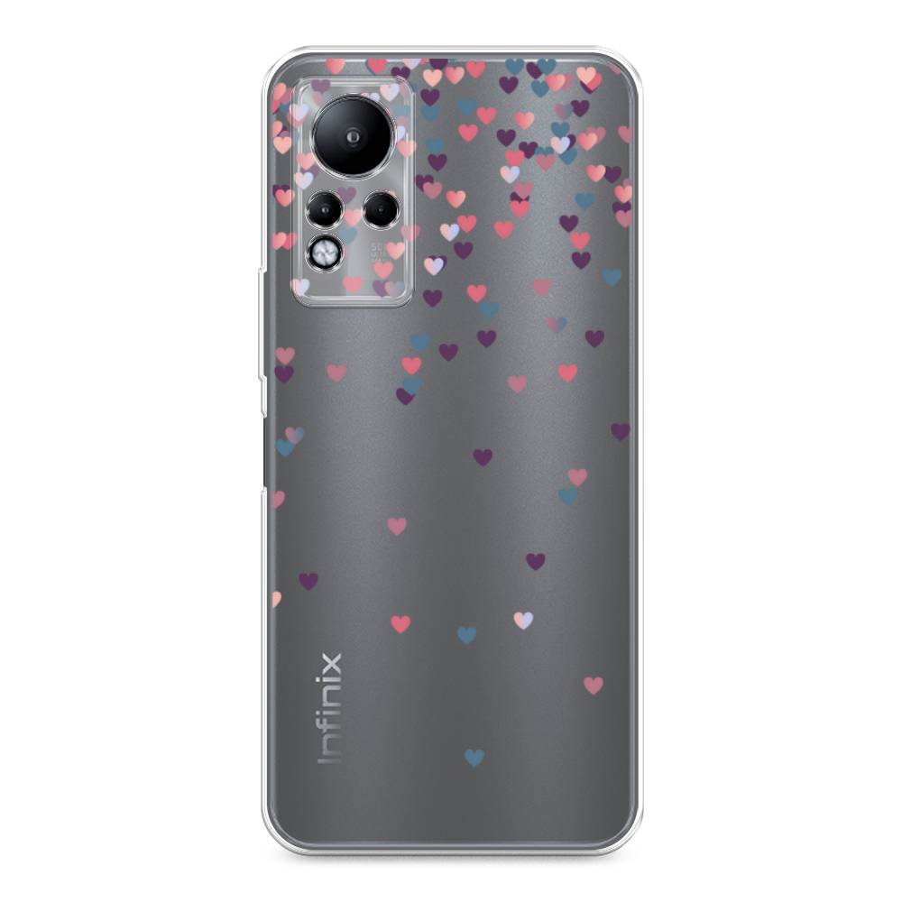 

Чехол на Infinix Note 11/12 G88 "Посыпка сердечки", Розовый;фиолетовый, 3100450-3
