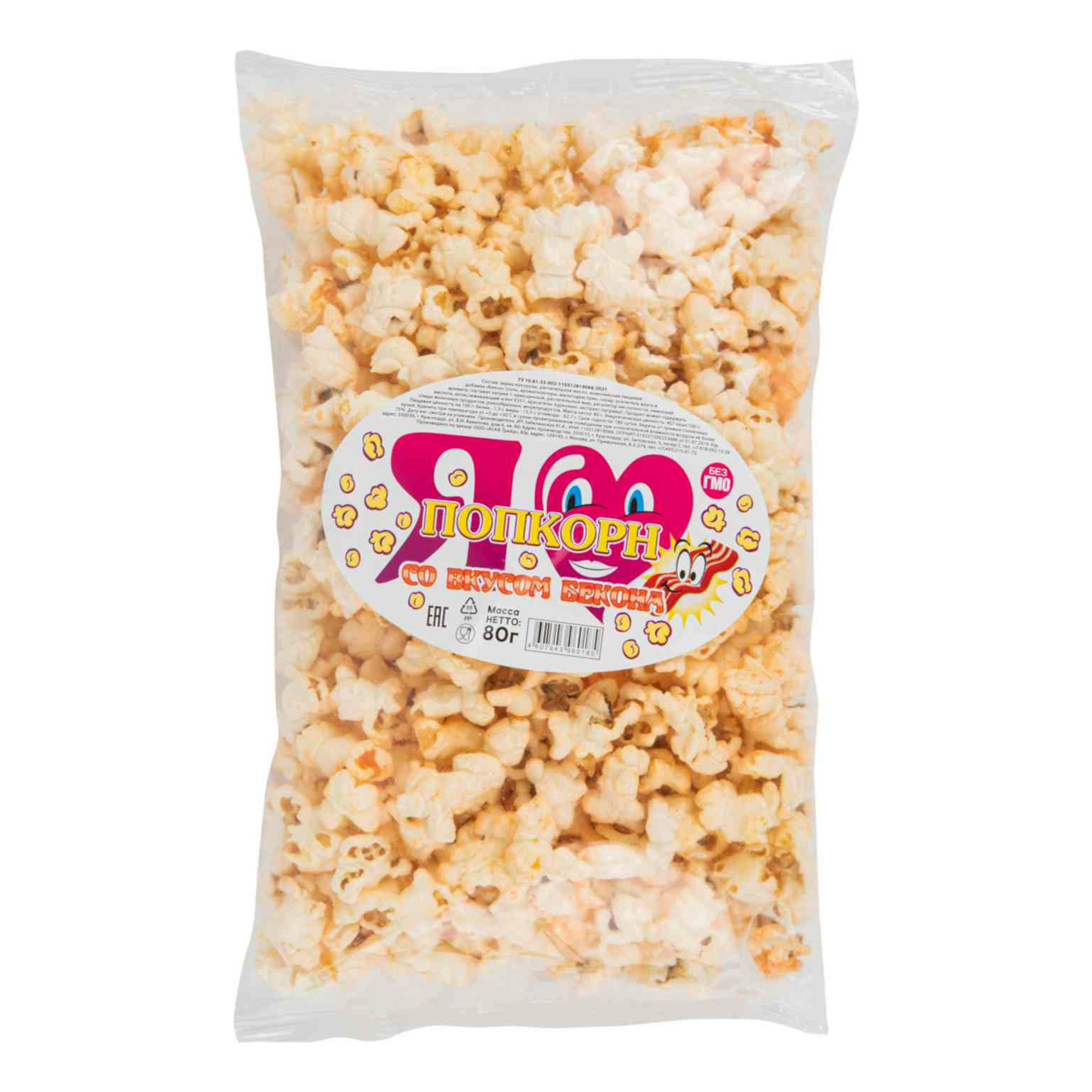 

Попкорн Я Попкорн со вкусом бекона 80 г