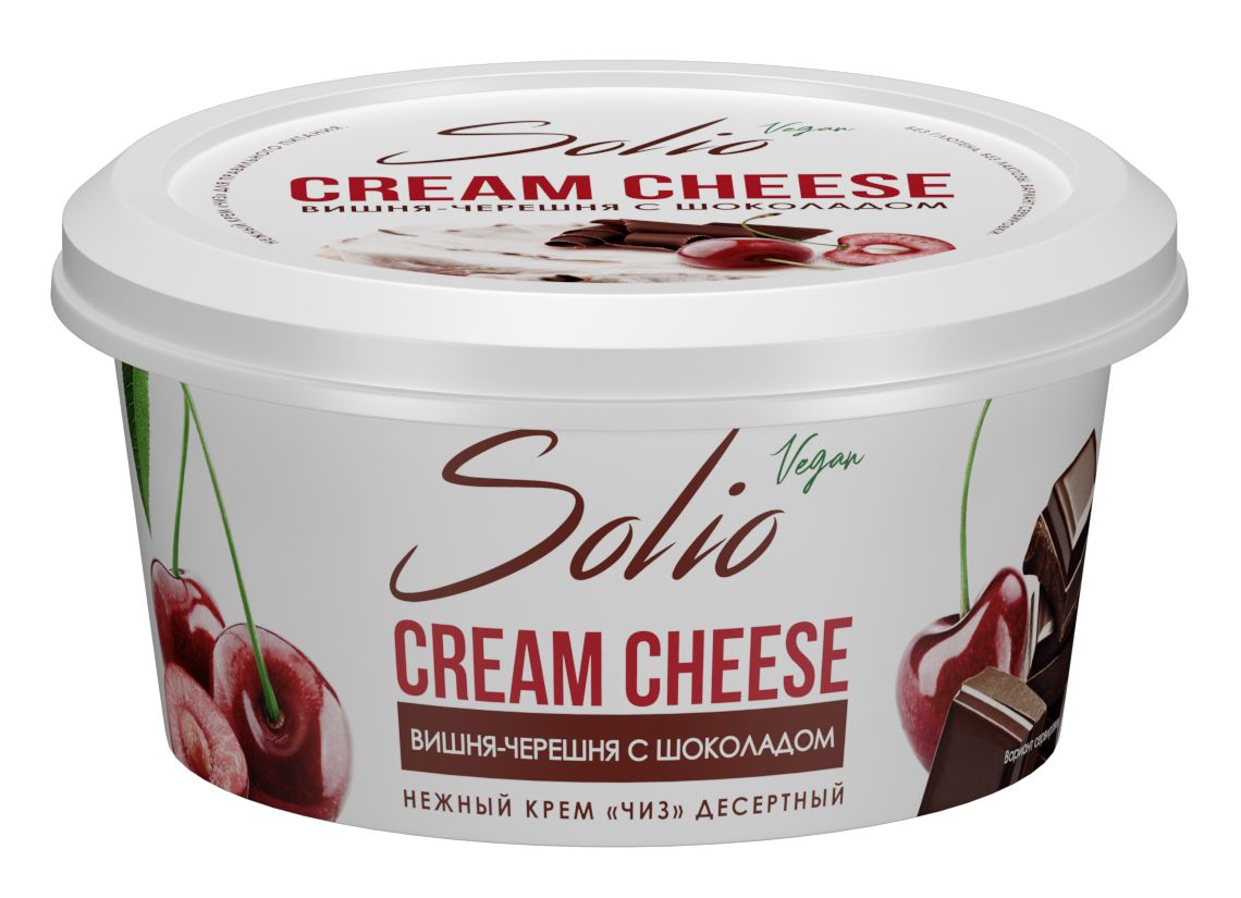 

Крем-сыр Solio Крем Чиз растительный вишня-черешня с шоколадом 20% 140 г