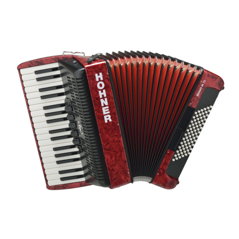 Аккордеон Hohner The New Bravo III 72 red A16631/A16632