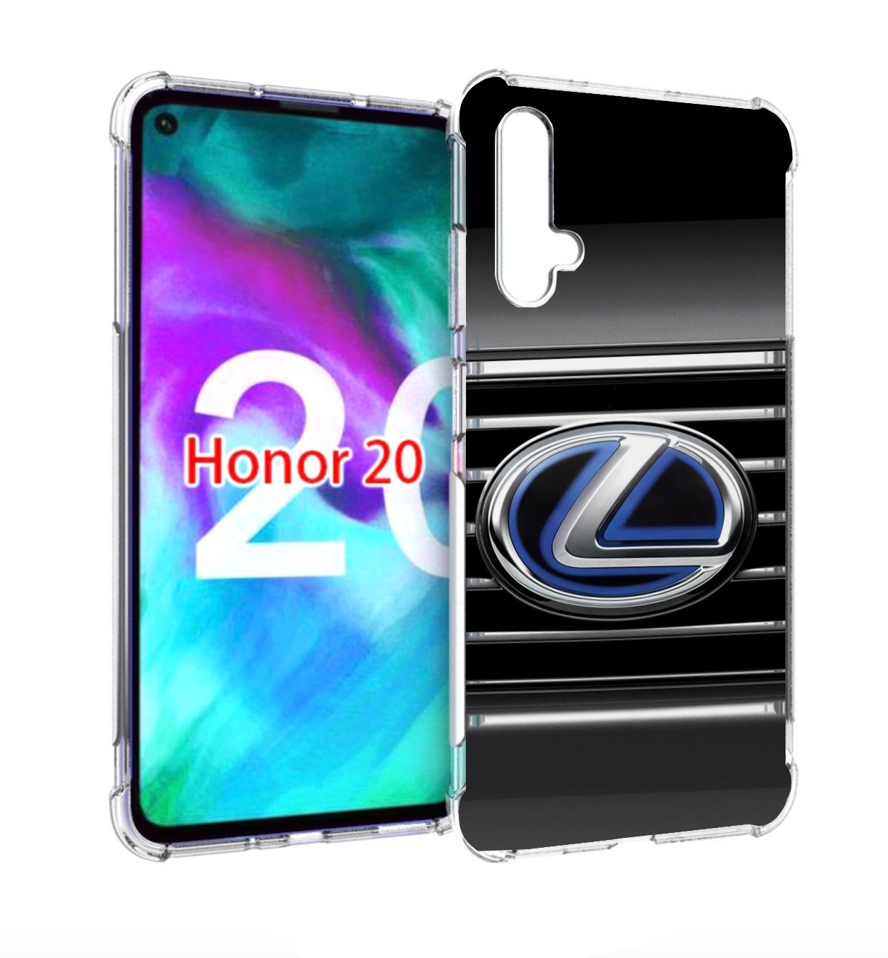 

Чехол бампер MyPads lexus-лексус-2 для Honor 20, Прозрачный, Tocco