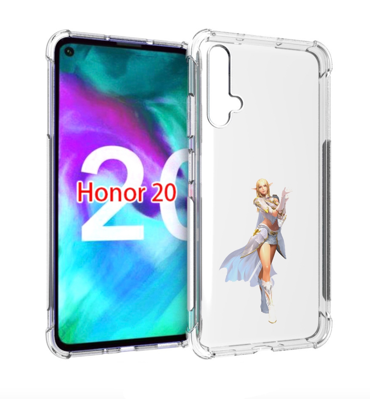 

Чехол бампер MyPads lineage для Honor 20, Прозрачный, Tocco