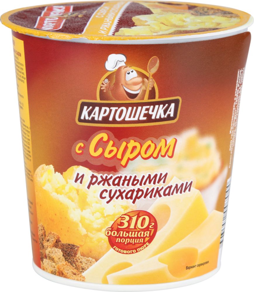 Картофельное пюре Картошечка с сыром и ржаными сухариками быстрого приготовления 40 г