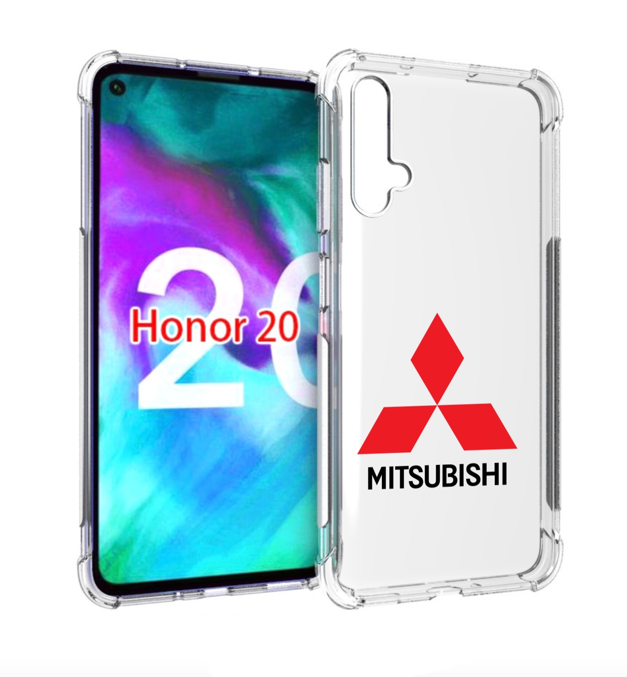

Чехол бампер MyPads mitsubishi-3 для Honor 20, Прозрачный, Tocco