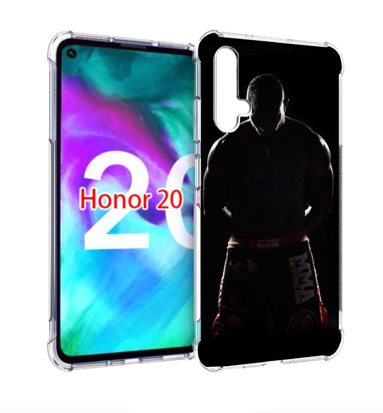 

Чехол бампер MyPads mma единоборства для Honor 20, Прозрачный, Tocco