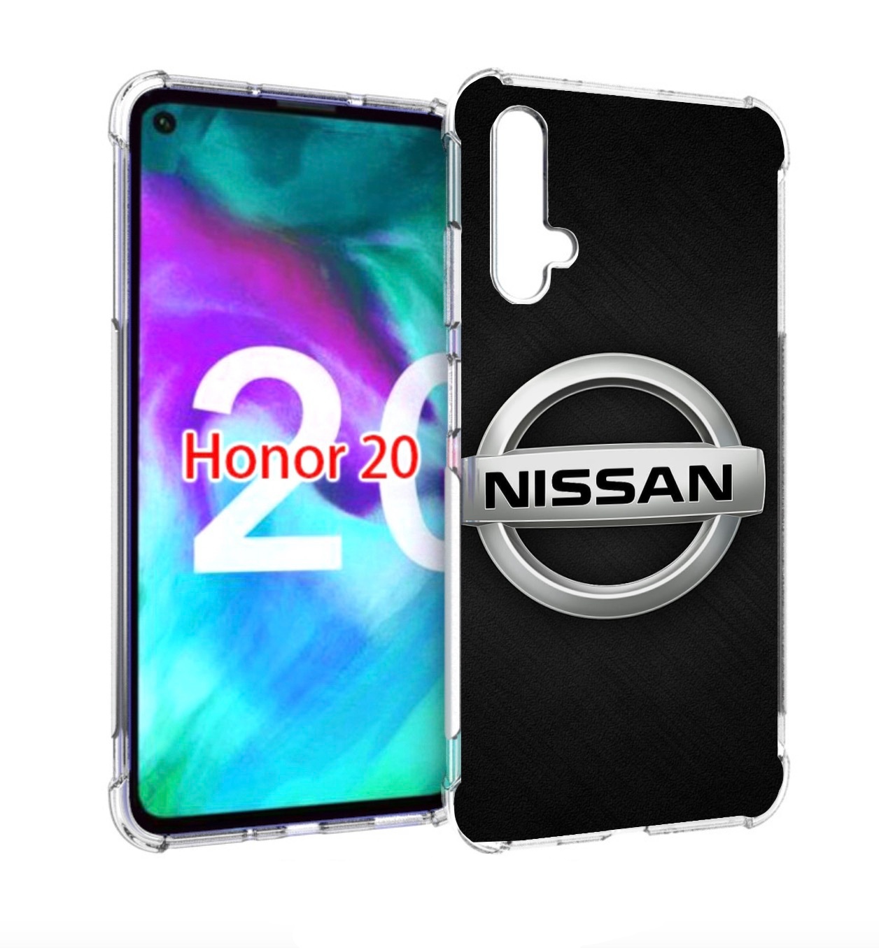 

Чехол бампер MyPads nissan ниссан 2 мужской для Honor 20, Прозрачный, Tocco