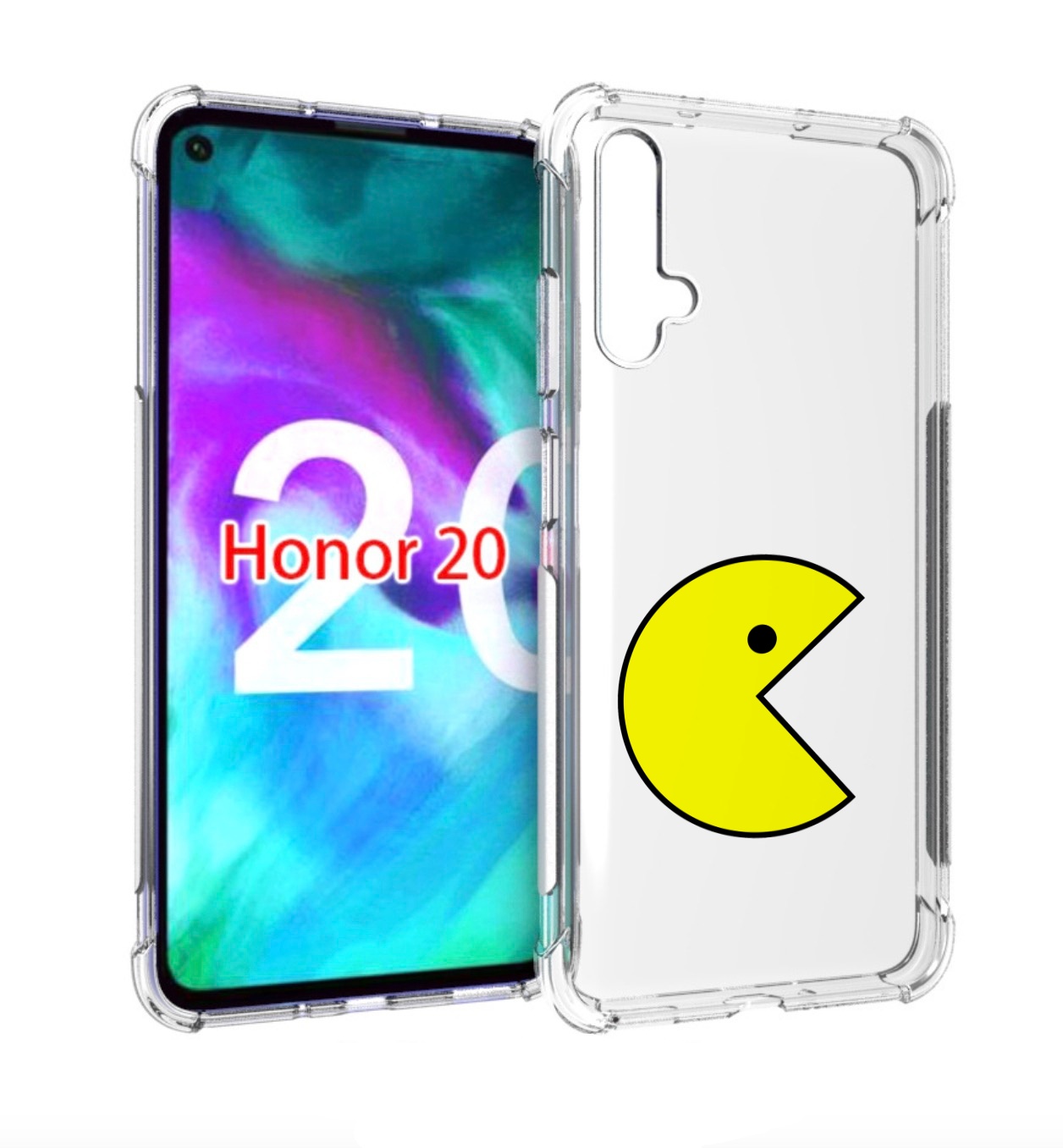 

Чехол бампер MyPads pacman-пекмен для Honor 20, Прозрачный, Tocco