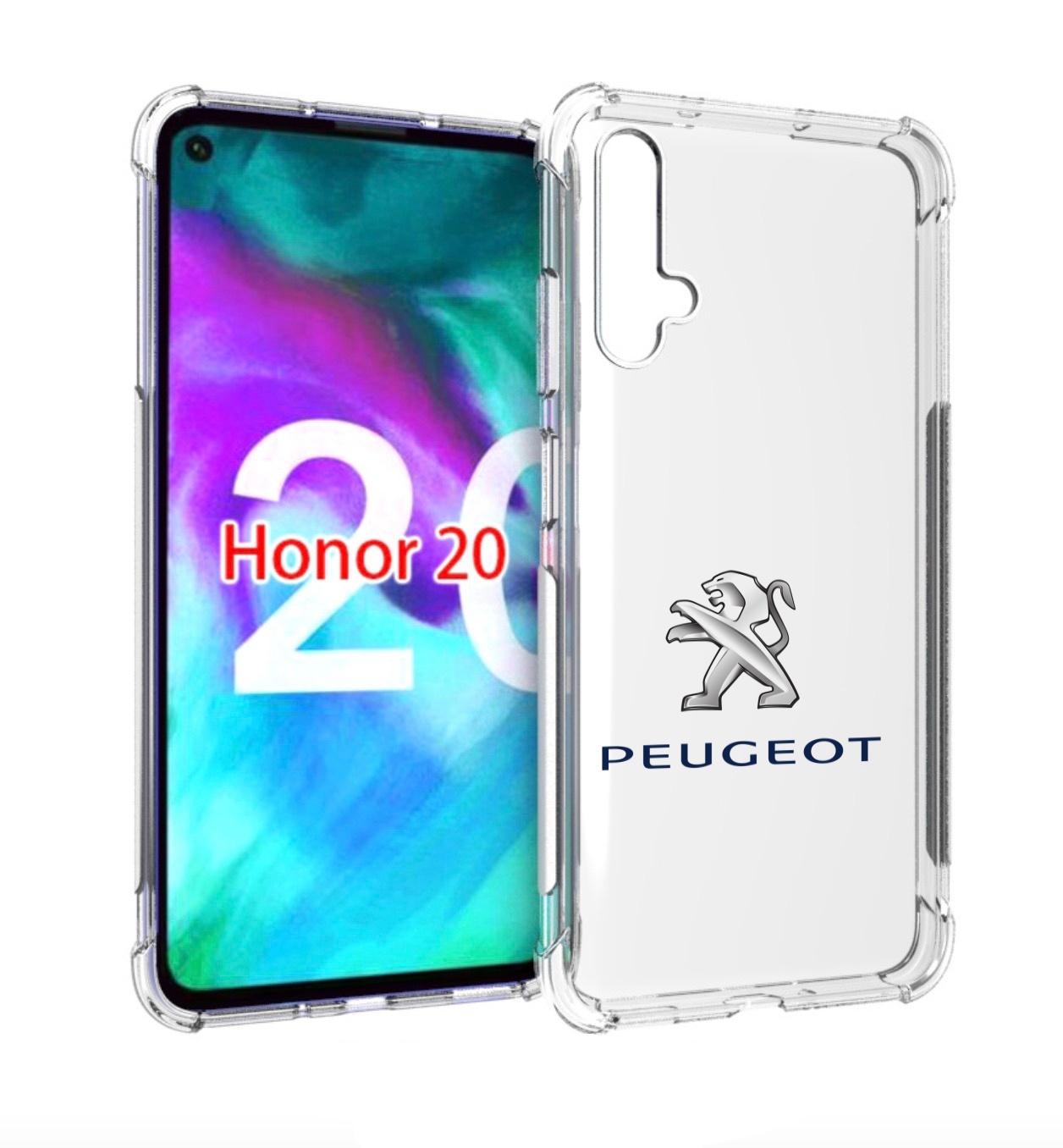 

Чехол бампер MyPads peugeot-пежо-3 мужской для Honor 20, Прозрачный, Tocco