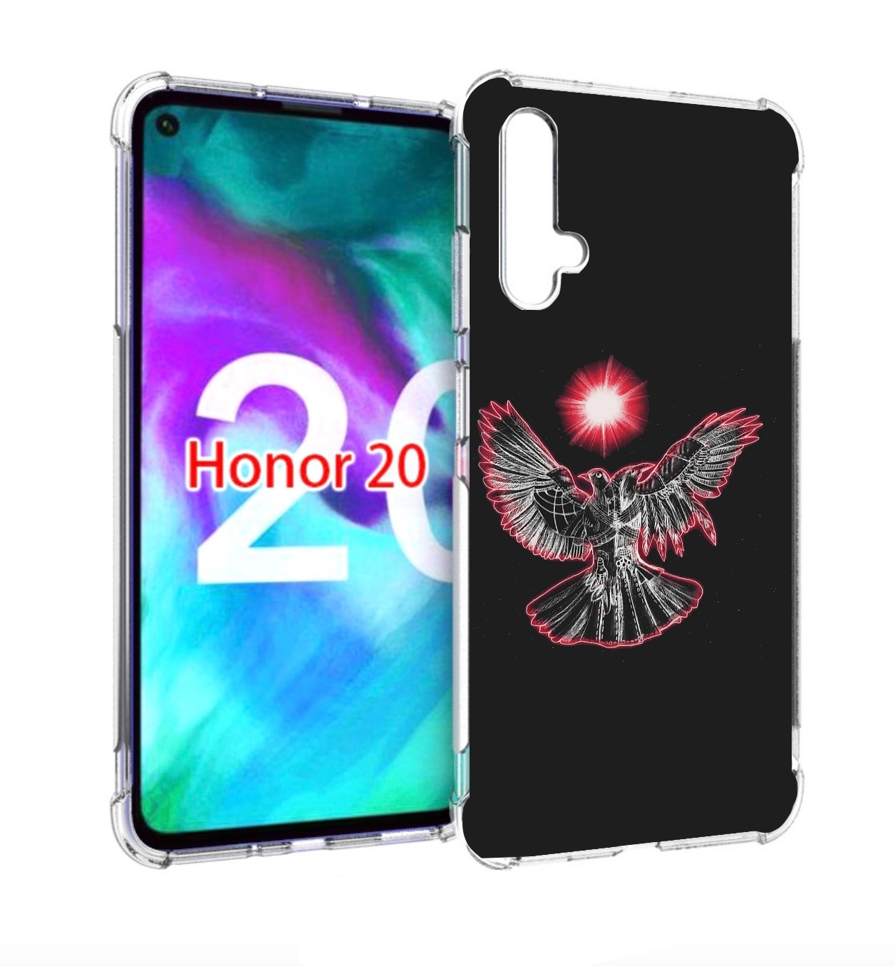 

Чехол бампер MyPads pyrokinesis валькирия для Honor 20 Honor, Прозрачный, Tocco