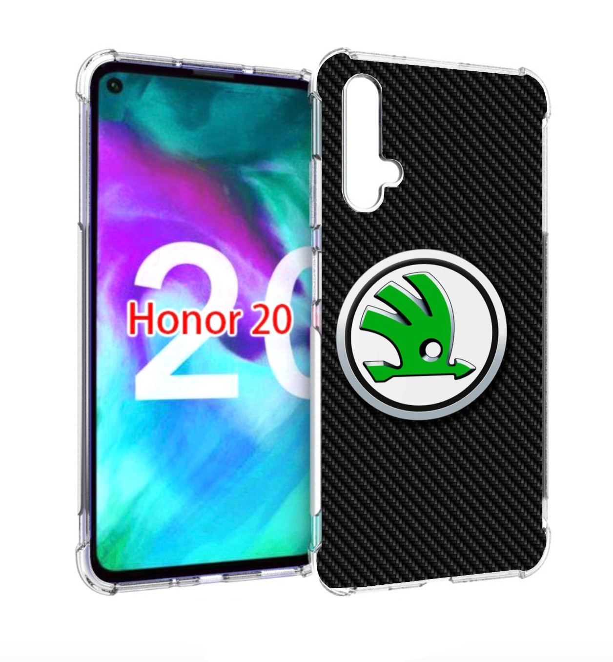 

Чехол бампер MyPads skoda шкода 2 для Honor 20, Прозрачный, Tocco