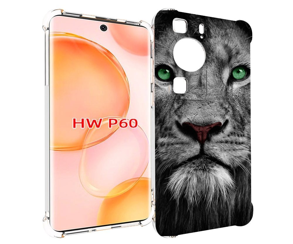 

Чехол MyPads Лев-зеленоглазый мужской для Huawei P60, Tocco