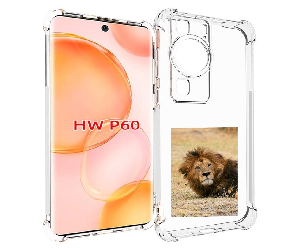 

Чехол MyPads Лев-лежит мужской для Huawei P60, Tocco