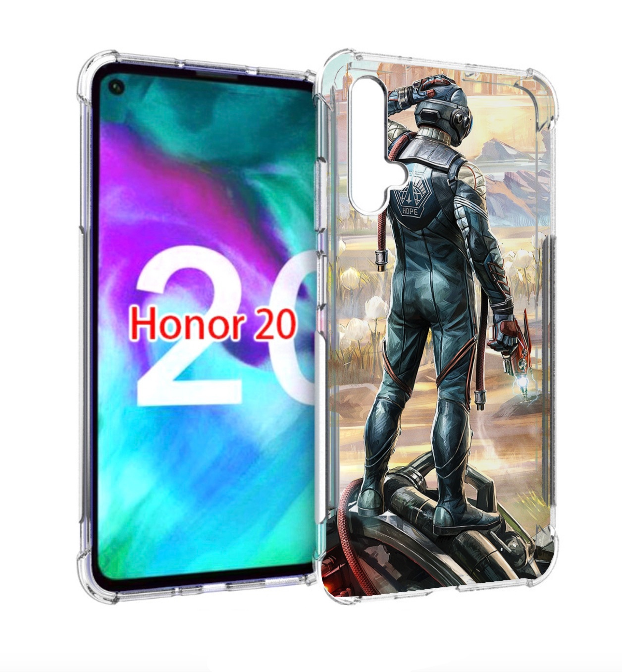 

Чехол бампер MyPads the-outer-worlds для Honor 20, Прозрачный, Tocco