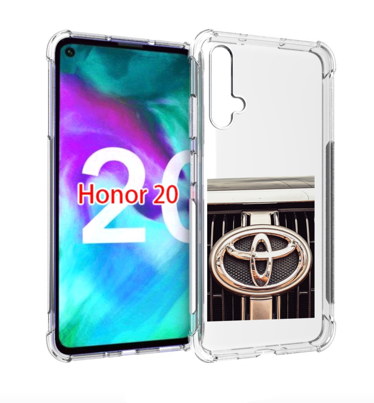 

Чехол бампер MyPads toyota тоиота 3 для Honor 20, Прозрачный, Tocco