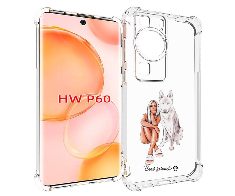 

Чехол MyPads Лучшие-друзья для Huawei P60, Tocco
