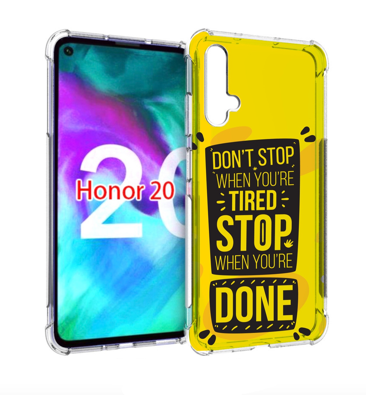 

Чехол бампер MyPads yellow-done для Honor 20, Прозрачный, Tocco