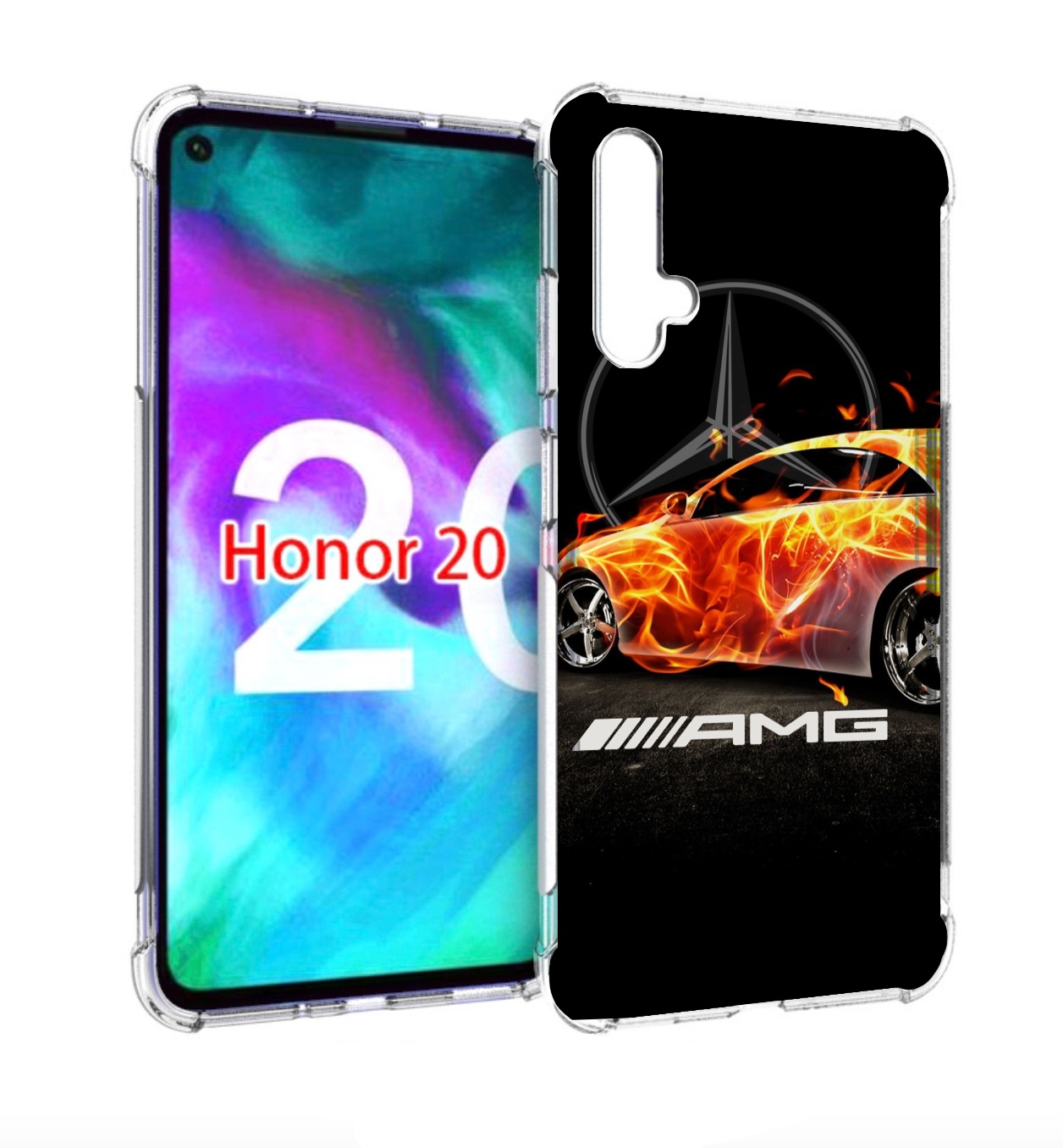 

Чехол бампер MyPads АМГ мужской для Honor 20, Прозрачный, Tocco