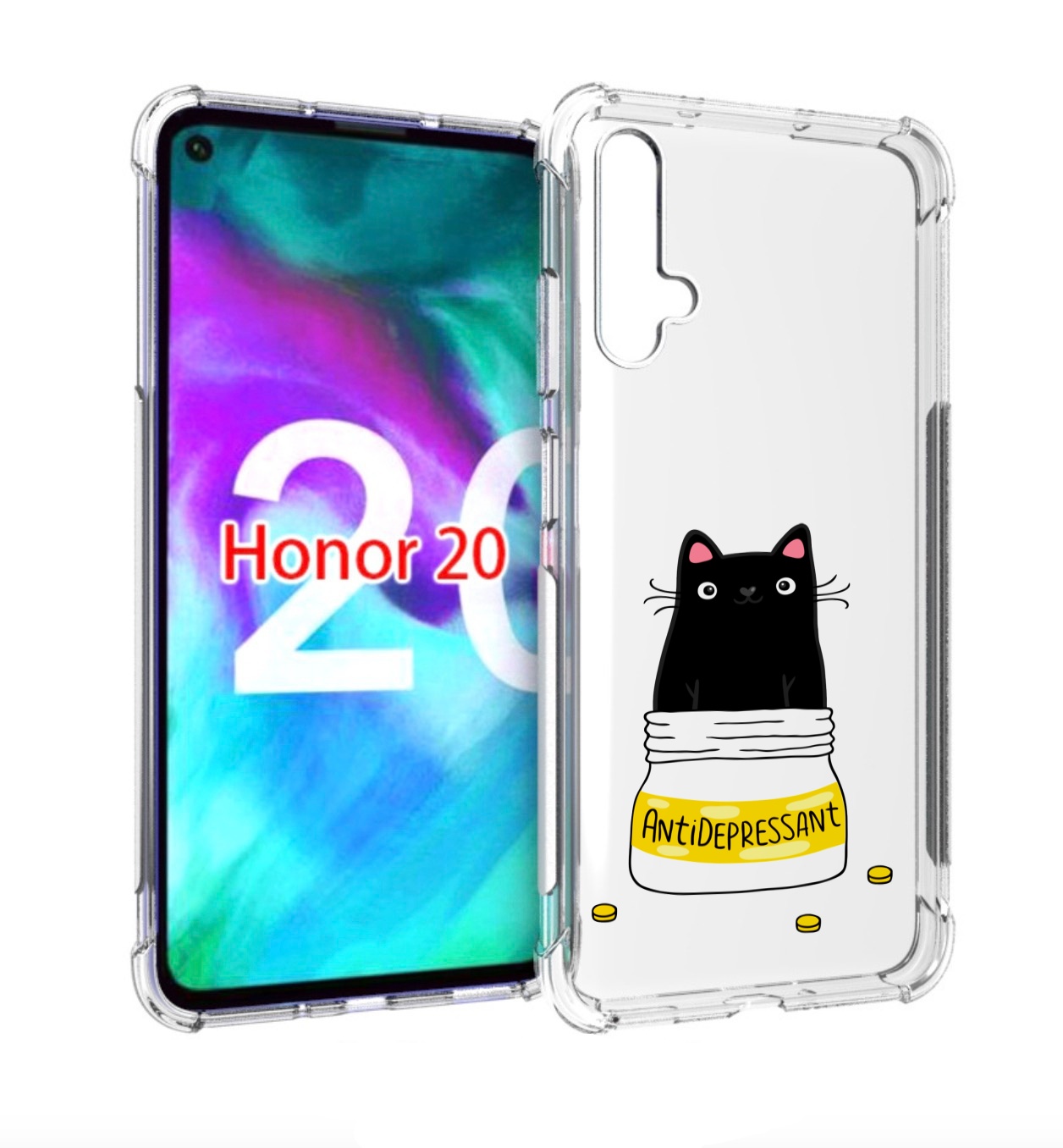 

Чехол бампер MyPads Антидеприсан для Honor 20, Прозрачный, Tocco