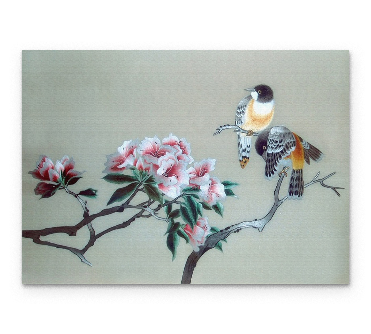 

Картина интерьерная на холсте Poly Print Art Вьюрки на сакуре 70х50 см.