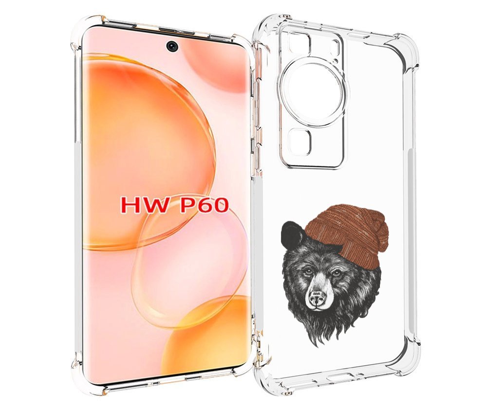 

Чехол MyPads Медведь в шапке 2 для Huawei P60, Tocco