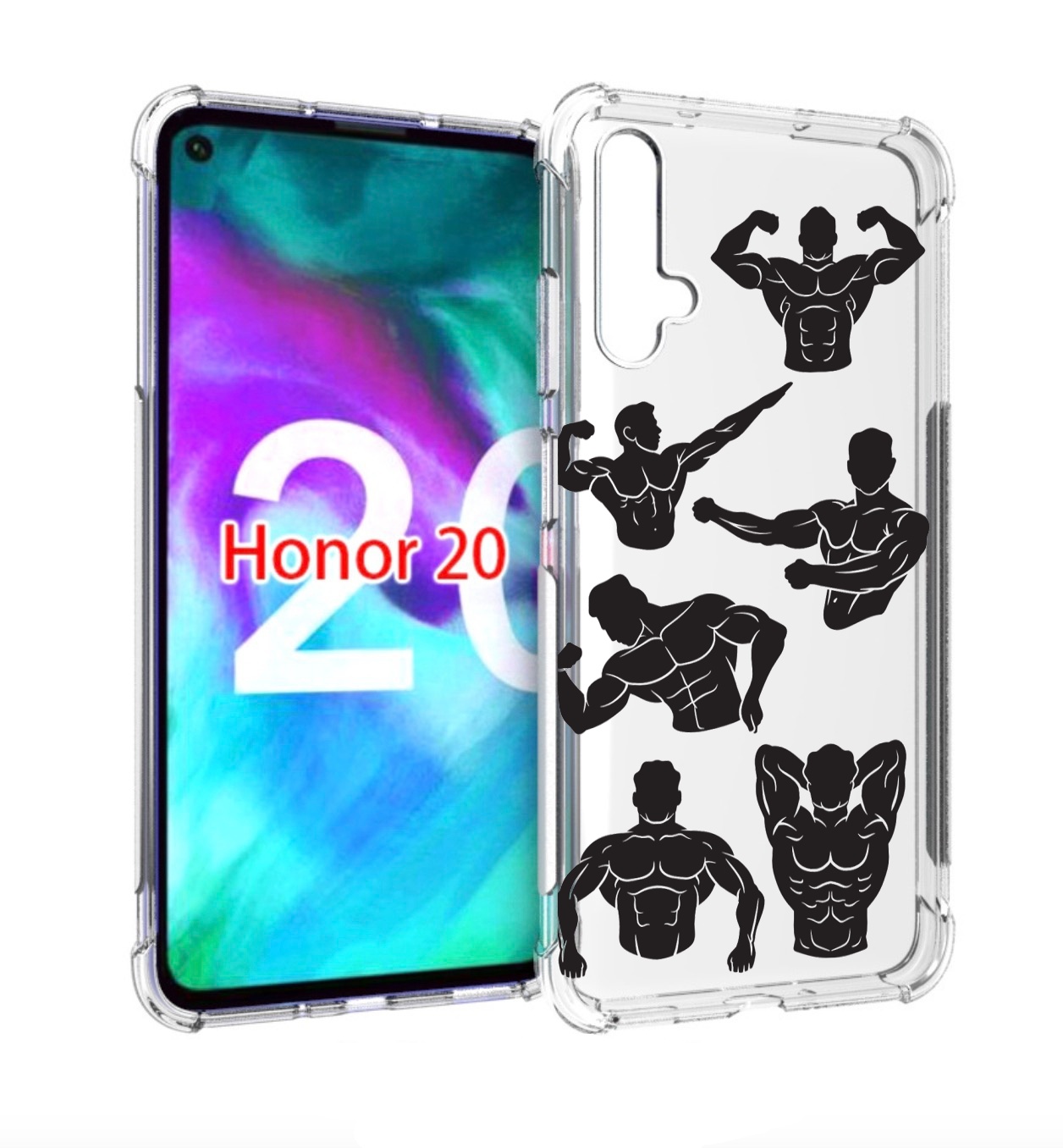 

Чехол бампер MyPads Атлет мужской для Honor 20, Прозрачный, Tocco