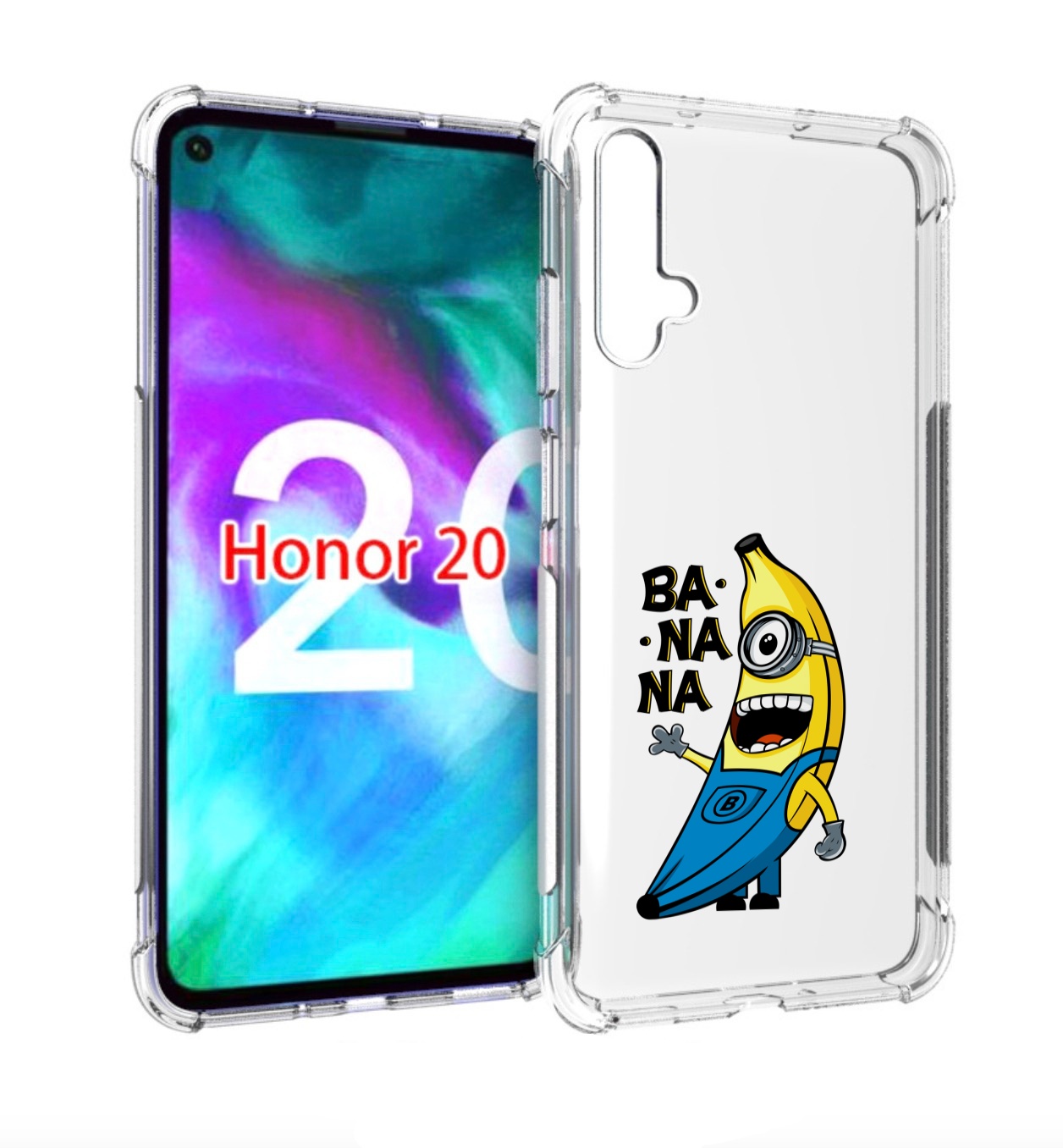 

Чехол бампер MyPads Банана-миньон для Honor 20, Прозрачный, Tocco