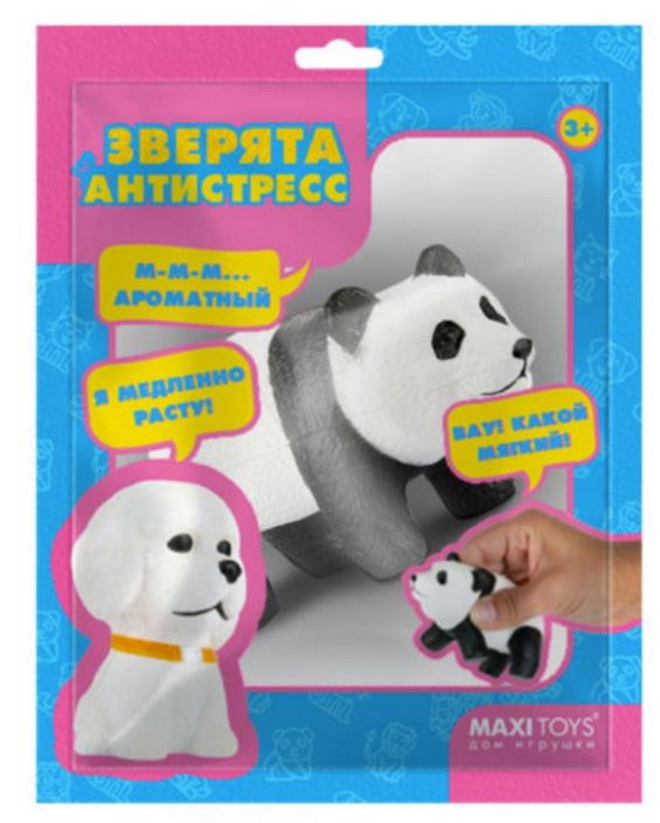 фото Игрушка-антистресс панда, 11 см maxitoys mt-gp0720204