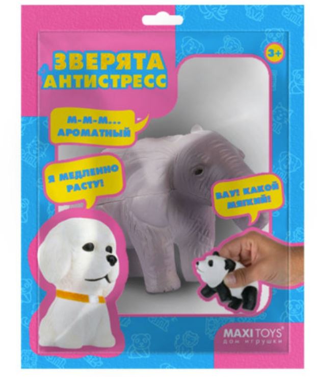 фото Игрушка-антистресс слон, 12 см maxitoys mt-gp0720209