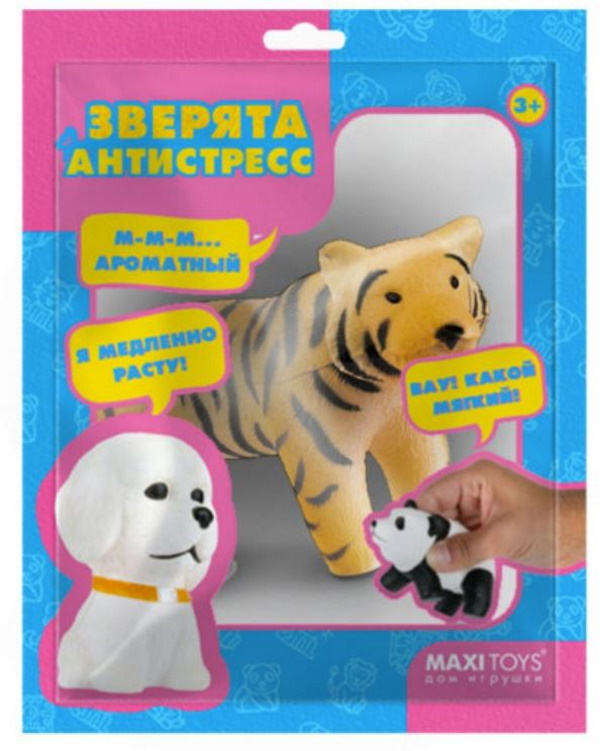 

Игрушка-антистресс Тигр, 12 см MaxiToys MT-GP0720207, MT-GP0720207