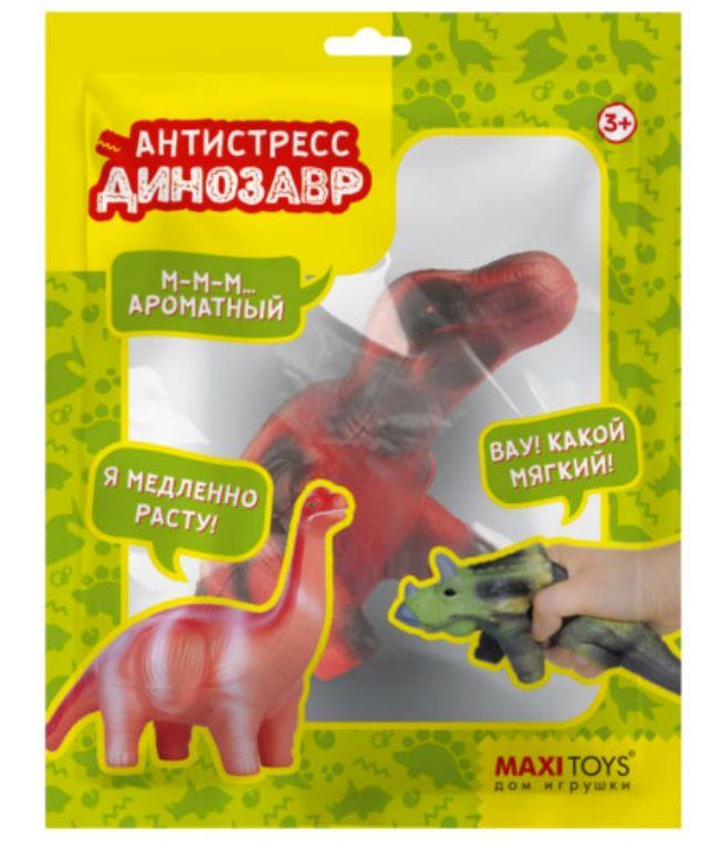 Игрушка-антистресс Тираннозавр, 15 см MaxiToys MT-GP0720217