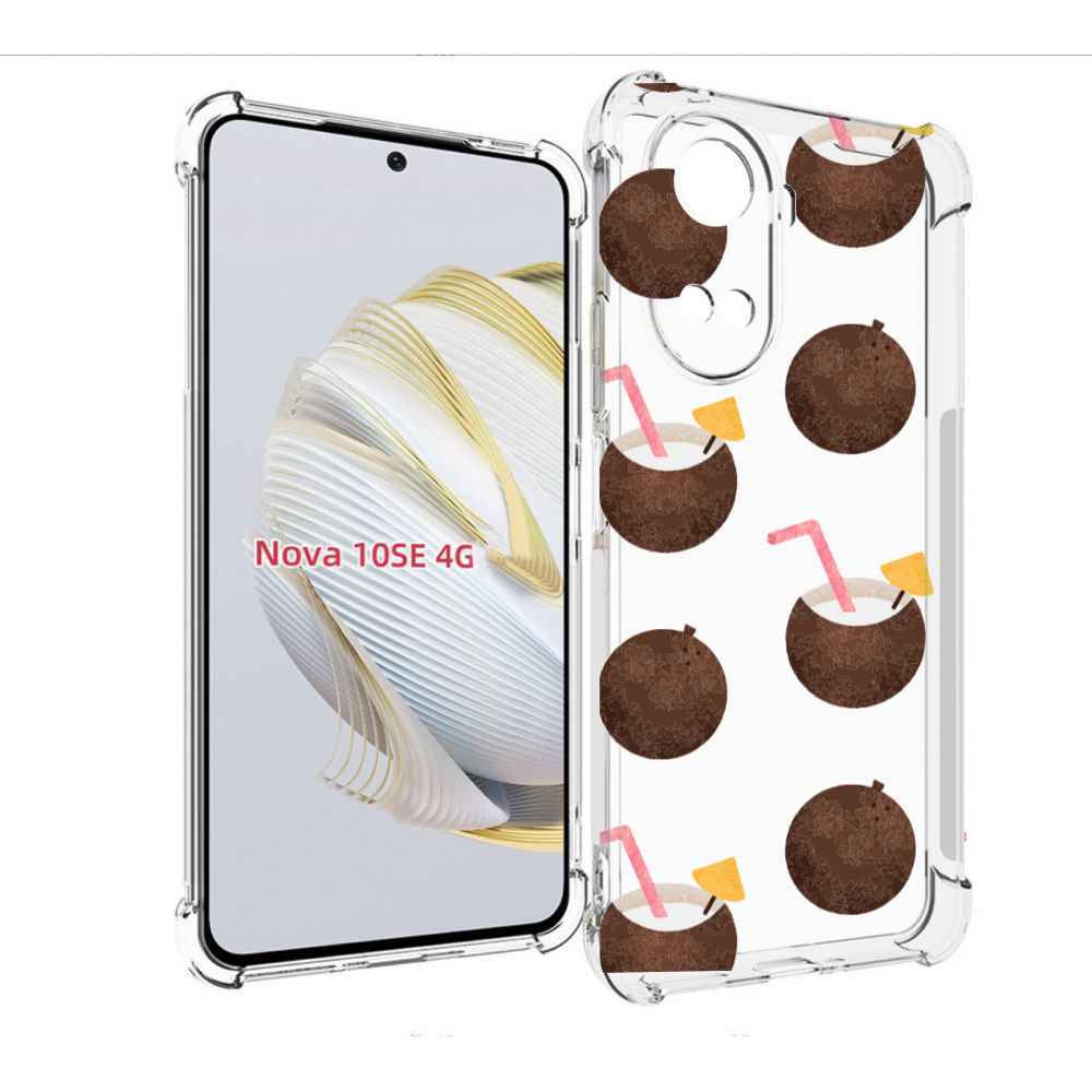 

Чехол MyPads кокосики для Huawei Nova 10 SE, Прозрачный, Tocco