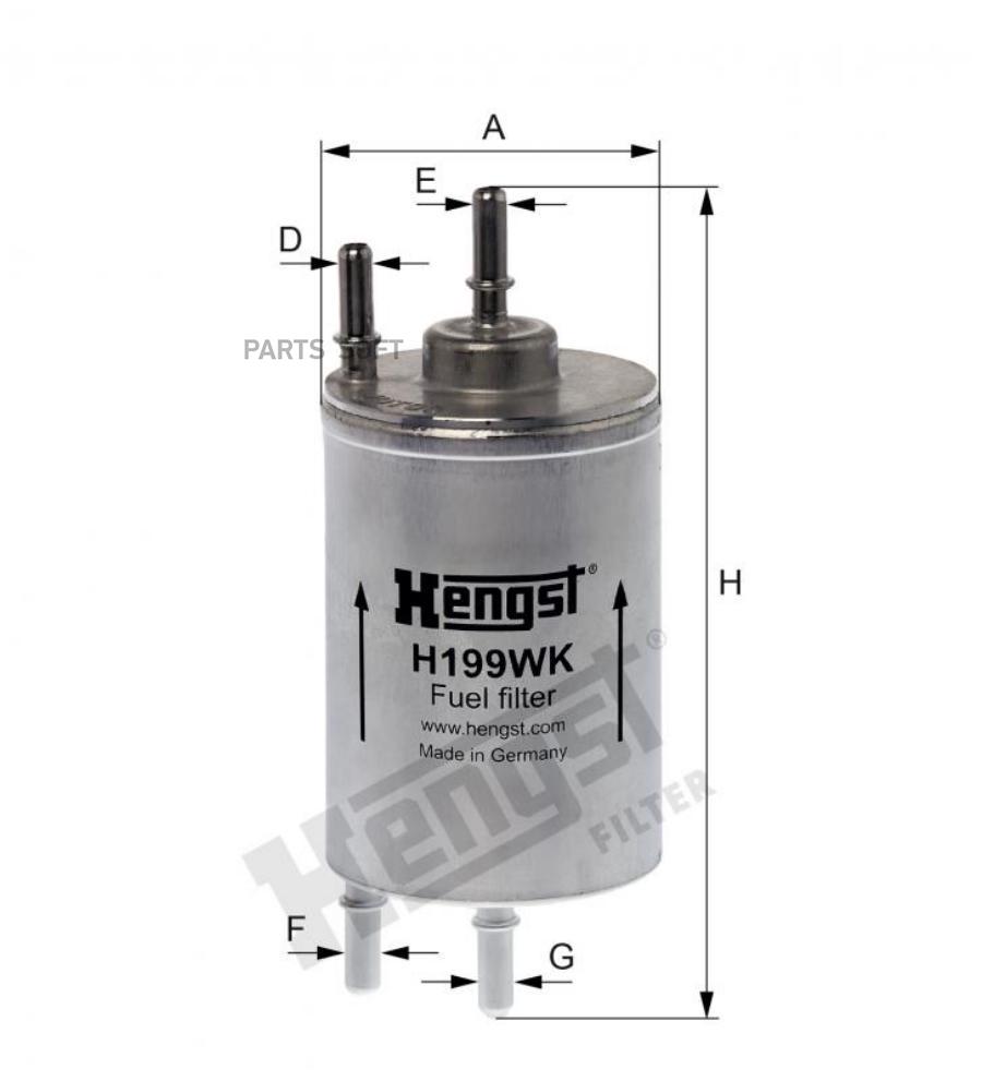 

HENGST FILTER Фильтр топливный AUDI A4/SEAT Exeo 07/02->
